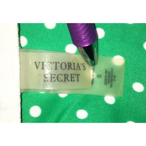 VS Kelly Green Polka Dot Bandeau Bralette Tube Top - Picture 5 of 6